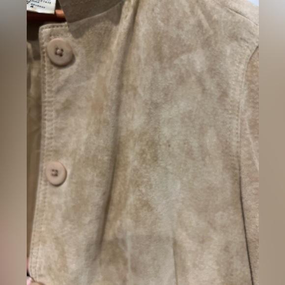 Suede light tan women’s jacket size 4 - Picture 3 of 5